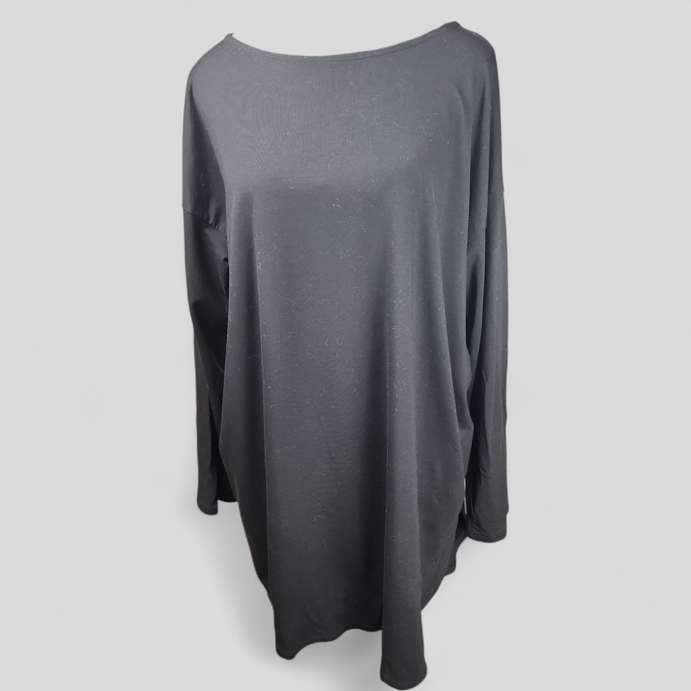 J. JILL | Luxe Supima Black Cotton Modal Women's Neutral Capsule Soft Tunic | L